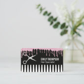 コーム | 美容師 | グリッター滴 名刺 (スタンド正面)