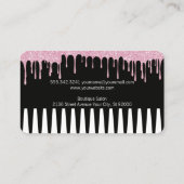 コーム | 美容師 | グリッター滴 名刺 (裏面)