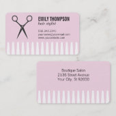 コーム |美容師（ピンク） 名刺 (正面/裏面)