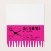 コーム |美容師（ホットピンク） 名刺 (外部フラット)
