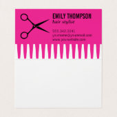 コーム |美容師（ホットピンク） 名刺 (内部フラット)