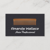 コーム |革の背景 名刺 (正面)