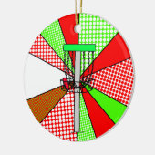 コーメリースマスディスクゴルフパンパーソナライズされた セラミックオーナメント (左)