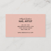 コーモダンラルバラマーブル爪、 ネイルズバイ「名前」ビジネス  名刺 (裏面)