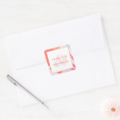 コーモダンル結婚ズ新郎新婦テンプレート スクエアシール (封筒)