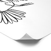 コーモラントラインアートアイルランド沿岸野生動物 ポスター (角)