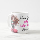 コーユーモアのあるヒクラシックーのマグカップ11オンス コーヒーマグカップ (正面左)