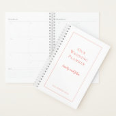 コーラかわいらしタイポグラフィと縁ど結婚s プランナー手帳 (ディスプレー)