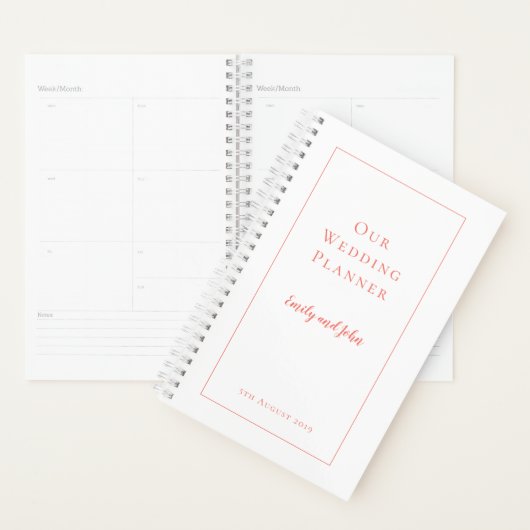 コーラかわいらしタイポグラフィと縁ど結婚s プランナー手帳 (ディスプレー)