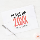 コーラはっきりしたーパーソナライズされた1年卒業 スクエアシール (封筒)