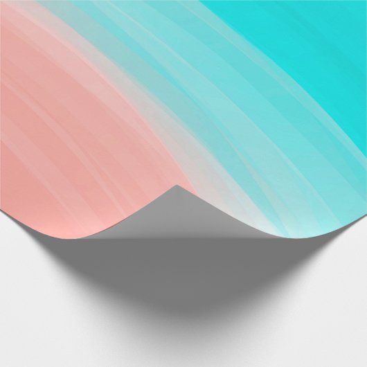 コーラアートルモダンブルー筆跡グラデーション ラッピングペーパー (角)