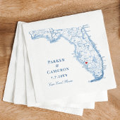 コーラエレガントルフロリダのマッ結婚プ スタンダードカクテルナプキン