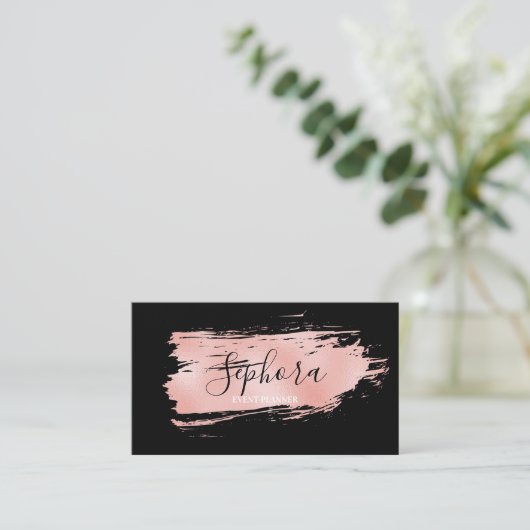 コーラエレガントル金属箔絵を描線 名刺 (スタンド正面)