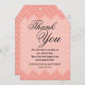 コーラエレガントル&フェイク金ゴールドジグザグシェブロン サンキューカード (正面/裏面)