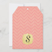 コーラエレガントル&フェイク金ゴールドジグザグシェブロン サンキューカード (裏面)