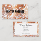 コーラエレガントー白モダン大理石プロフェッショナル 名刺 (正面/裏面)