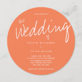 コーラカジュアルルタイポグラフィ結婚ズ 招待状 (正面)