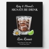 コーラカラードリンクパーソナライズされた・シグネチャードリンク フォトプラーク (正面)