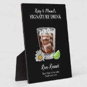 コーラカラードリンクパーソナライズされた・シグネチャードリンク フォトプラーク (側面)