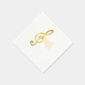 コーラスクレフ、 音符記号ノート合唱曲コーラスGif スタンダードカクテルナプキン (角)