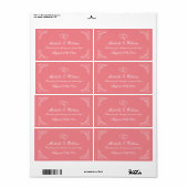 コーラスタイリッシュル結婚ワインまたは水瓶のラベル ラベル (フルシート)