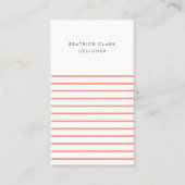 コーラストライプルフェミニンミニマルモダンスタイリッシュリスト 名刺 (正面)