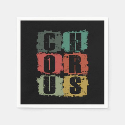 コーラスメンバー合唱歌唱団コーラルミュージック歌ギフト スタンダードカクテルナプキン (正面)