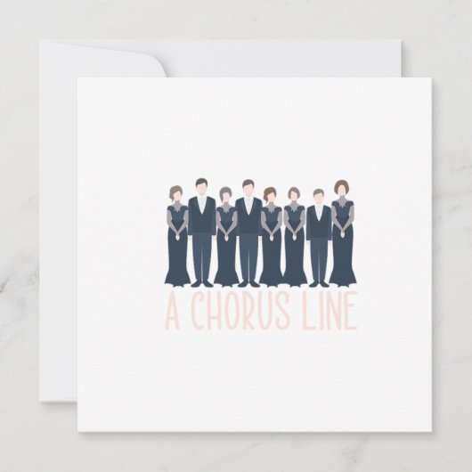 コーラスライン合唱団が合唱曲の音楽ギフトを歌う 招待状 (正面)