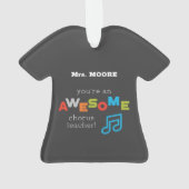 コーラス先生感謝の日のノート素晴らし、 オーナメント (裏面)