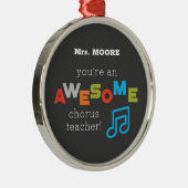 コーラス先生感謝の日のノート素晴らし、 メタルオーナメント (右)