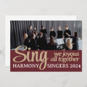 コーラス合唱団メリークリスマスシンガーミュージックフォト シーズンカード (正面/裏面)