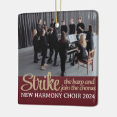 コーラス合唱団メリークリスマスシンガーミュージックフォト セラミックオーナメント (左)