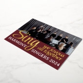 コーラス合唱団メリークリスマスシンガーミュージックフォト 箔シーズンカード (回転した状態)