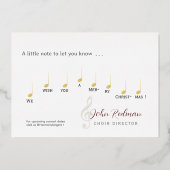 コーラス合唱団メリークリスマスシンガーミュージックフォト 箔シーズンカード (裏面)