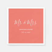 コーラパーソナライズされたー夫妻のナプキン結婚ズ スタンダードカクテルナプキン (正面)