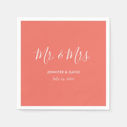 コーラパーソナライズされたー夫妻のナプキン結婚ズ スタンダードカクテルナプキン (正面)