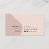 コーラモダンネイブルー抽象芸術パターンのミニマル 名刺 (裏面)