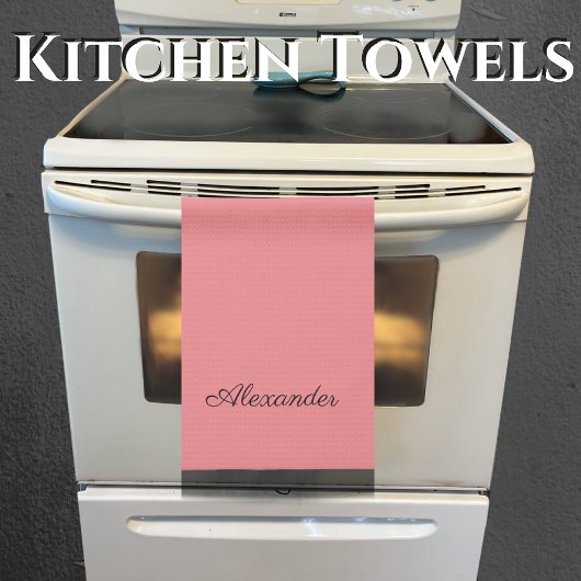 コーラモダンルテンプレート、ブラックスクリプト キッチンタオル