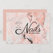 コーラモダンルバラ大理石爪、 ネイルby "Name"ビジネス シーズンカード (正面/裏面)