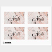 コーラモダンルバラ大理石爪、 ネイルby "Name" 長方形シール (シート)