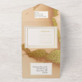 コーラモダンル抽象芸術🌸インキー油結婚ズ オールインワン招待状 (外側)