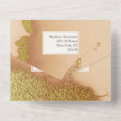 コーラモダンル抽象芸術🌸インキー油結婚ズ オールインワン招待状 (裏面)