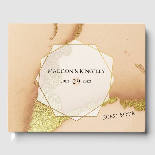 コーラモダンル抽象芸術💡インキー油結婚ズ ゲストブック (正面)