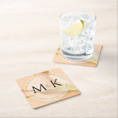 コーラモダンル抽象芸術💡インキー油結婚ズ スクエアペーパーコースター (インサイチュ)