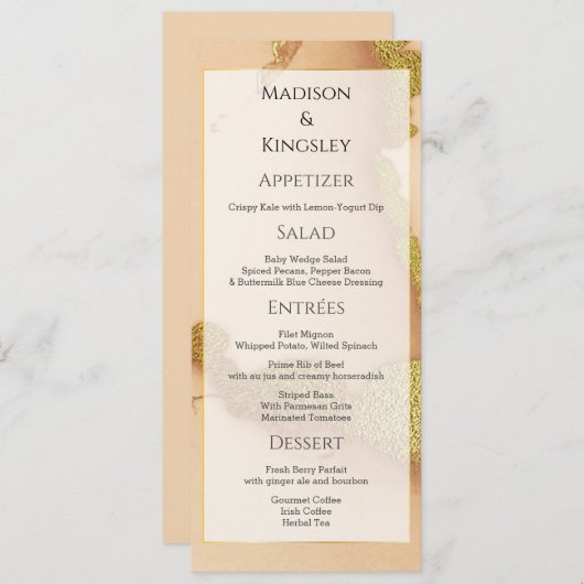 コーラモダンル抽象芸術💡インキー油結婚ズ メニュー (正面/裏面)