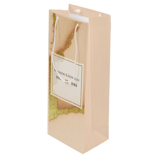 コーラモダンル抽象芸術🌸インキー油結婚ズ ワインギフトバッグ (正面アングル)