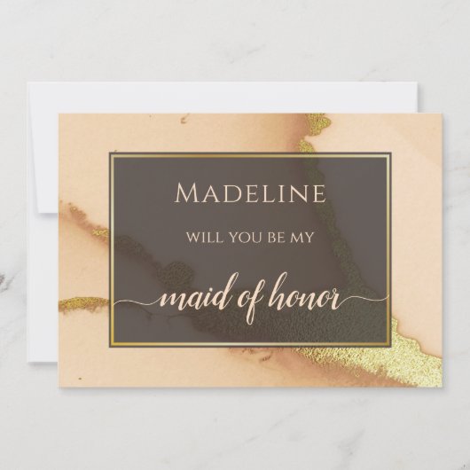 コーラモダンル抽象芸術💡インキー油結婚ズ 招待状 (正面)