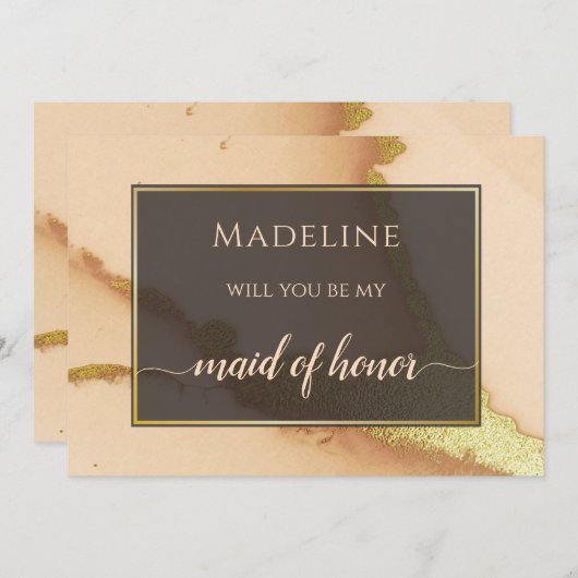 コーラモダンル抽象芸術💡インキー油結婚ズ 招待状 (正面/裏面)