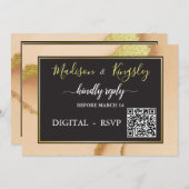 コーラモダンル抽象芸術💡インキー油結婚ズ 招待状 (正面/裏面)