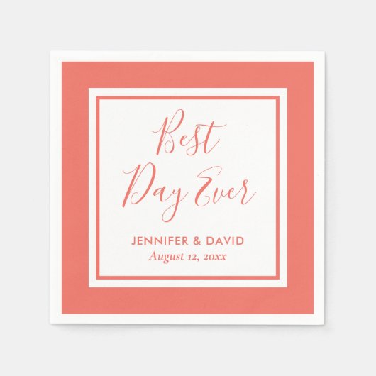 コーラモダンル結婚スクリプト スタンダードカクテルナプキン (正面)